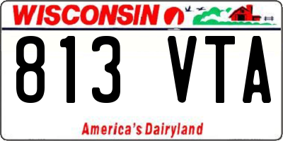 WI license plate 813VTA