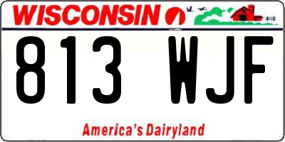 WI license plate 813WJF