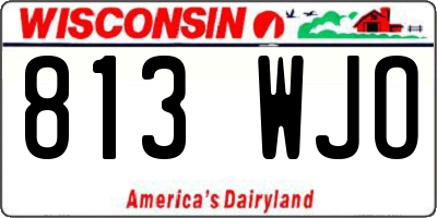 WI license plate 813WJO
