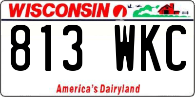 WI license plate 813WKC