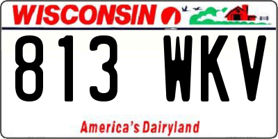 WI license plate 813WKV