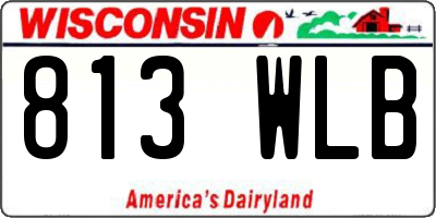 WI license plate 813WLB