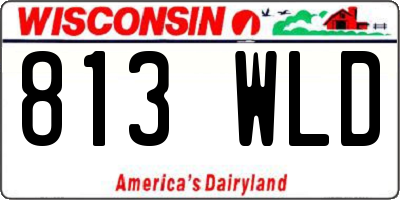 WI license plate 813WLD