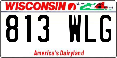 WI license plate 813WLG
