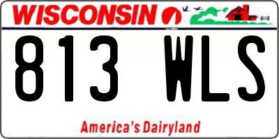 WI license plate 813WLS