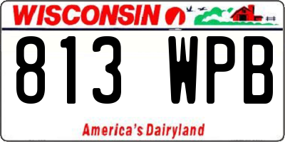 WI license plate 813WPB