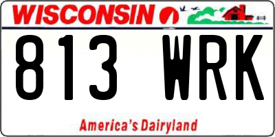 WI license plate 813WRK