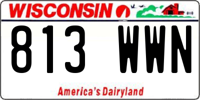 WI license plate 813WWN