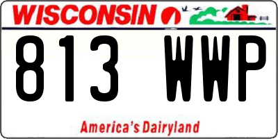 WI license plate 813WWP