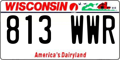 WI license plate 813WWR