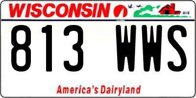 WI license plate 813WWS
