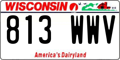 WI license plate 813WWV
