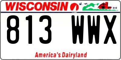 WI license plate 813WWX