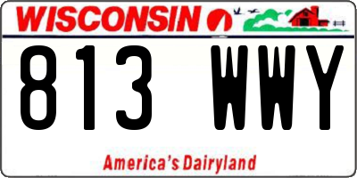 WI license plate 813WWY