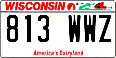 WI license plate 813WWZ