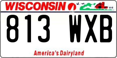 WI license plate 813WXB