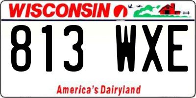 WI license plate 813WXE