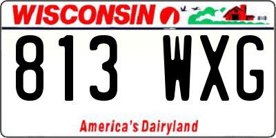 WI license plate 813WXG