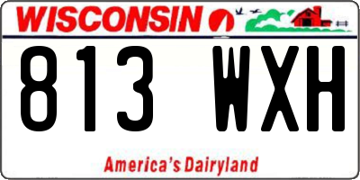 WI license plate 813WXH