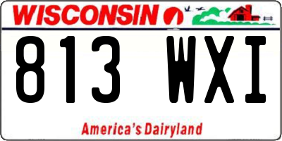 WI license plate 813WXI