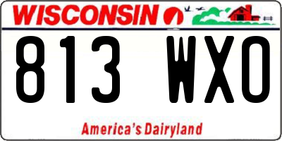 WI license plate 813WXO