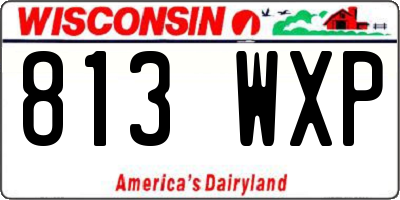 WI license plate 813WXP
