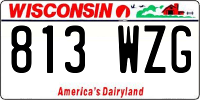 WI license plate 813WZG