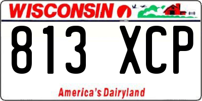 WI license plate 813XCP