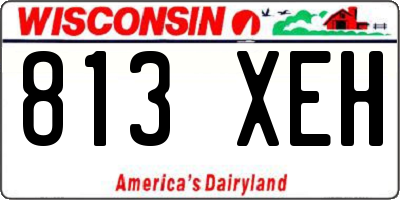 WI license plate 813XEH
