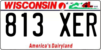 WI license plate 813XER