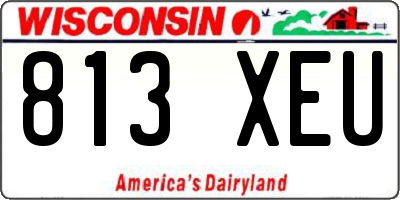 WI license plate 813XEU