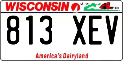 WI license plate 813XEV