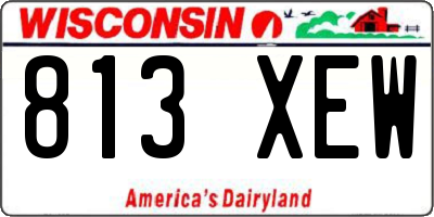 WI license plate 813XEW