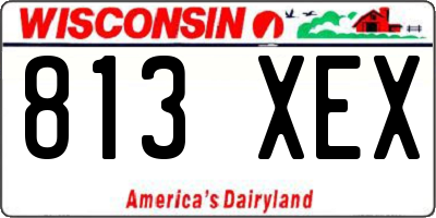 WI license plate 813XEX