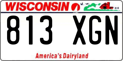 WI license plate 813XGN