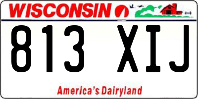 WI license plate 813XIJ