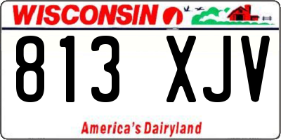 WI license plate 813XJV