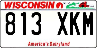 WI license plate 813XKM