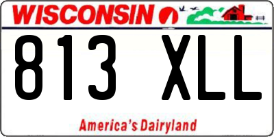 WI license plate 813XLL