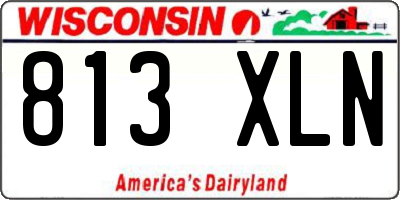 WI license plate 813XLN