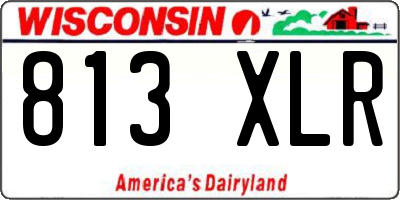 WI license plate 813XLR