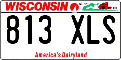WI license plate 813XLS
