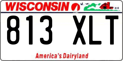 WI license plate 813XLT