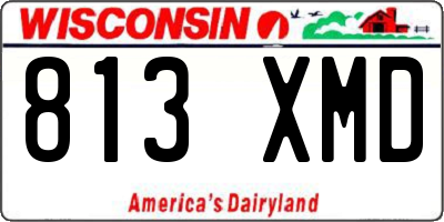 WI license plate 813XMD