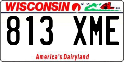WI license plate 813XME