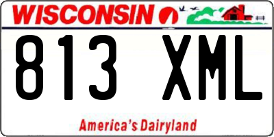 WI license plate 813XML