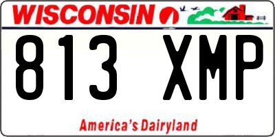 WI license plate 813XMP