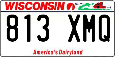 WI license plate 813XMQ