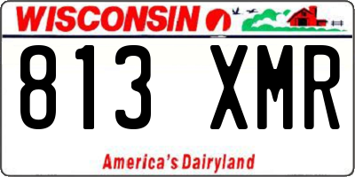 WI license plate 813XMR