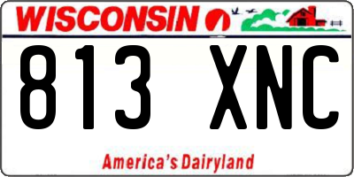WI license plate 813XNC